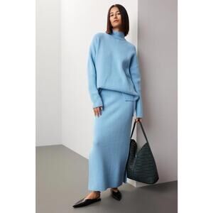 Suboo Blue Isla Oversized Sweater Size S with Minor Discoloration